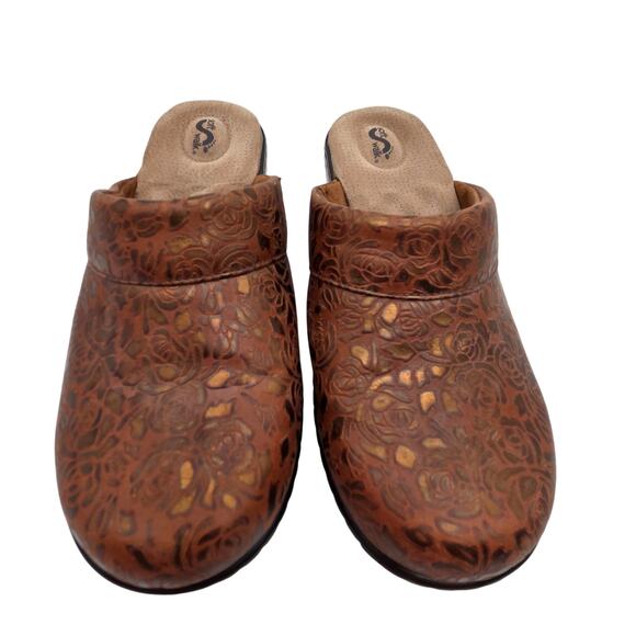 Soft Walk Slide In Leather Mules Clogs Size 8 - Picture 2 of 9